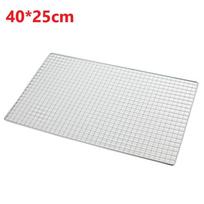 Profesionalios kokybės nerūdijančio plieno kepsninės grotelės japoniškam korėjietiškam griliui 40x25cm white