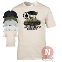 M4 Sherman Calliope tank t-shirt T34 rocket launcher allied vehicle WOT US army M