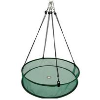 Practical Hanging Food Collector Tray for Garden Bird Feeding Station Removable Cleaning Outdoor Yard Feeder Accessories žalia