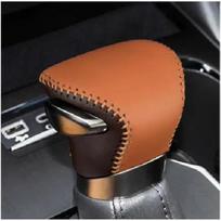 For lexus es200 es260 es300h 2018  -  Microfibre Leather Center Armrest Cover/Automatic Gear Shift handle Leather Cover Brown 2