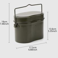 Portable Mess Kit Plate Set Aluminium Alloy Military Lunch Box for Collection Outdoor 3 in 1 Lunch Box Cookware