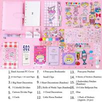 Fairy Instagram Style Hand Account Book Set Cute Macaron Color Girlish Notebook Journal with Stickers and Decorative Accessories Perfect Gift for Girl A6