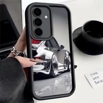Phone Case for Samsung Galaxy A17 A16 A15 A14 A13 Electroplated Style Sports Car A56 A36 A26 A55 A35 A25 A54 A34 A24 A53 A33 A23 Samsung A15 gray
