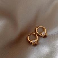Vintage Hong Kong Style High-end Small Earrings with Earrings auksas
