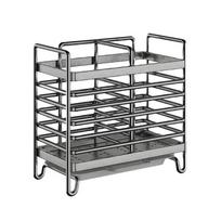Rust Proof Stainless Steel Chopstick Draining Rack with Hooks Drain Tray Chopstick Organizer Heavy-duty Space Saving