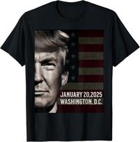 President Donald Trump 2025 Inauguration Date Commemorative T-Shirt Unisex T-Shirt S