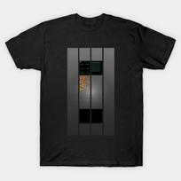 Men Black Print T-shirt Tars No-Cut Transfer Paper Print Cotton Tshirt L juoda