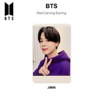 BTS Jimin Red Carving Earring Official Photocard Jimin
