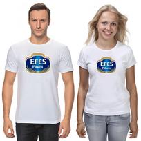 Efes Pilsen Famous Beer Figure, Short Sleeve White-Black Men's / Women's T-Shirt E052 S