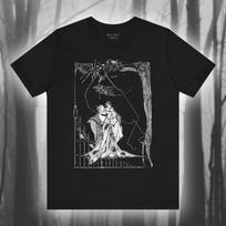Does Not Death Lurk Without?, Harry Clarke Art, FausT-Shirt, Horror T-Shirt, Gothic Literature, Goethe, Bookworm Unisex Short Sleeve Tee XL