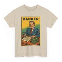 Banker T-Shirt: Retro Comic Funny Finance Gift XL