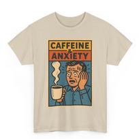Caffeine Anxiety Retro Comic T-Shirt: Mental Health Humor Tee XL