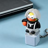 Cartoon Chicken Fidget Toy Keychain with Sound Light Effects Cute Stress Relief Car Key Pendant Decor one size