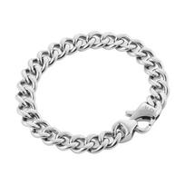 Daniel Wellington Ellipse Cuban chain series, oval design, 316L stainless steel bracelet, same style for men and women, silver DW00401666 sidabras