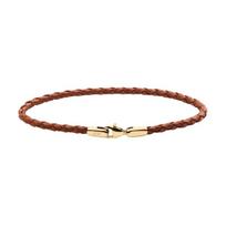 Daniel Wellington Braided Design Bracelet Unisex Couple Style Brown/Gold DW00401752 auksas