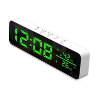 Tuya WIFI Smart Digital Room Thermometer Hygrometer Voice Control Temperature and Humidity Sensor Alarm Clock balta