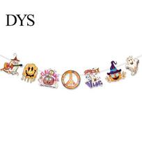 Spooky Halloween Ornaments Decorations, Banner Cake Toppers, Hanging Swirls with Festive Accessories Ghost Pumpkin Skull, Indoor Outdoor Party Decor 2