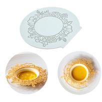 Chocolate Stencil Cake Decorating Fondant Mold Flower Wreath Silicone Mould Cake Lace Mold Lace Mat 01