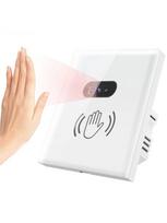 Modern LED PC Glass Screen Panel Wall Light Free Infrared Hand Wave Sensor Switch 10A WiFi 110V CN/GUA Origin 86*86mm&Eu Standard