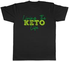 Keto Life Mens T-Shirt Gym Health Diet Fat Loss Funny Tee Gift L