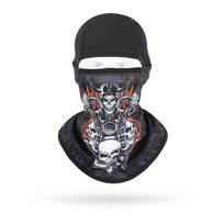 Balaclava Skull Design Heat-Transfer Printed Breathable Spandex/Polyester Unisex Neck Gaiter for Motorcycle Riding Outdoor Use Quick-drying masked headgear