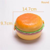 Kūrybiška dviguba pietų dėžutė-hamburgeris, vaikams, bento dėžutė, maisto konteineris, laikymui Round