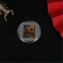 Monetos Dekoracija 2026 Zodiako Arklys Spalvotas Jubiliejinis Medalis Arklio Metai Gimtadienio Maža Dovana Metalo Amatai Renginio Suvenyras A3