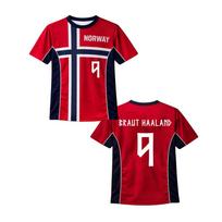 Norvegija Numeris 9 HAALAND Marškinėliai Futbolo T-shirt Apvalia Kaklo Trumpomis Rankovėmis Vyriški Marškinėliai Streetwear Unisex Grafinis Spausdinimas T-shirtai S