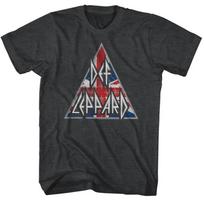 Def Leppard British Triangle Logo Men's T Shirt Rock Band Merch M