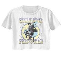 Billy Joel Sitting On Piano Photo Stars Women's Crop Top T Shirt Rock Merch S