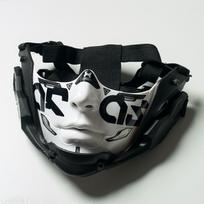 5 Color Cyberpunk Half Face Mask Mecha Style Halloween Cosplay Mask Adjustable Strap Breathable Comfort Party Costume Face Cover black