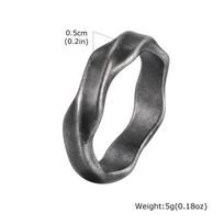 Classic Mobius Stainless Steel Rings for Men, Twisted Pattern Finger Band Rings, Forever Love Retro Jewelry Wedding Engagement US size 7