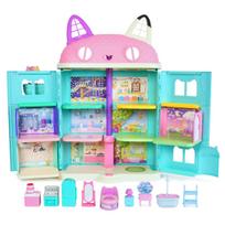 Takara Tomy Gabby's Lėlių namelis Didelis katės namelis Nyantastic dovanų rinkinys, 3 kambarių žaidimų namelis su figūrėlėmis, nuo 3 metų
