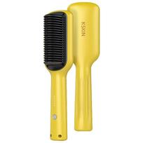 K·SKIN Hiar tiesinimo šukos PTC kaitinimo elementas 30S greitas kaitinimas pastovi temperatūra, 5 pavaros 130–200 ℃ Apsaugos nuo nuplikimo dizainas balta