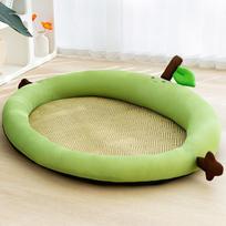 Mielas pavasarinis ir vasarinis avokado šunų guolis katės kilimėlis guolis katės guolis Teddy Bichon augintinio vėsinantis kilimėlis guolis S 45*35CM yellow