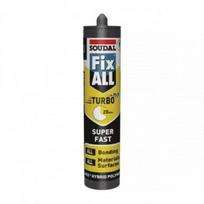 Klijai - hermetikas Soudal Fix all Turbo, juodi, 290 ml