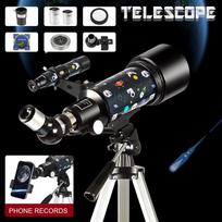70 mm 120X 48X Diafragmos Refraktorius Astronominis Teleskopas Kosminiai Teleskopai monoklis Astronomijos Pradedantiesiems su Telefono Adapteriu