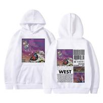 Raperio Kanye Westo baigimo spausdintas džemperis vyriškas ilgomis rankovėmis moteriškas laisvalaikio Harajuku gatvės stiliaus Sudaderas S