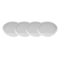 4PCS Stainless Steel Car Audio Speaker Door Trim Covers For 14 18 BMW X5 X6 F15 F16 white