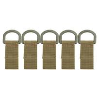 Backpacks Webbing Attachments Nylons Strap D Rings Adapter Key Holder Backpacks Accessoy D Rings Clip with Hook & Rings chaki