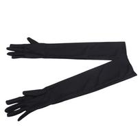 Women's Mittens Long Gloves Autumn Winter Fashion Solid Colors Female Satin Opera Evening Party Prom Costume Glove One Size juoda