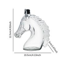 Whiskey Bottle Engraved Horse Head Shape Glass Decanter for Whiskey Bourbon Brandy Unique Liquor Bottle Gift for Whiskey Lovers