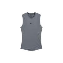 Nike Pro Dri-FIT Vienspalvis Patogus Berankovis Tankas Vyriški Viršutiniai Drabužiai Dūminės Pilkos Spalvos Juodas FB7915-084 S