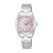 SEIKO SELECTION HFH002P Analoginis su datos rodikliu Rožinis ciferblatas su kristalais Sidabrinis nerūdijančio plieno [Seiko laikrodis] Moteriškas laikrodis, Veikiamas baterija Kvarcinis, Kalendorius, white