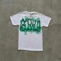 Vintage Sublime Airbrush Style Graffiti T-Shirt White Street Art Graphic Tee Y2K Size S 2XL