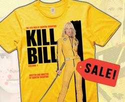 Hot Sale Kill Bill V36 Movie Poster unisex Yellow T-Shirt all sizes S-5XL Tarantino 3XL
