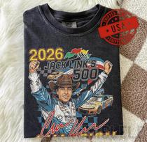 Retro Carson Hocevar Nascar lenktynių marškinėliai, 2026 m. čempiono marškinėliai, Jack Link's 500 grafikos marškinėliai, Comfort Colors 1717 vintažinio plovimo, Lenktynių dienos apranga L black