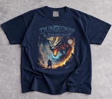 Dungeons and Dragons Shirt, Vintage Fantasy Dragon T-Shirt, Retro DND Graphic Tee, Tabletop RPG Tee, Gift For Women and Man Unisex T-Shirt 4XL