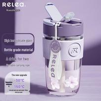 RELEA 520ml Dual-Drink High Borosilicate Glass Tumbler