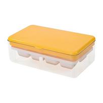 Easy Release Press Down Ice Cube Tray with Cover BPA Free Ice Maker for Water  Juice Home Entertainment one size geltona